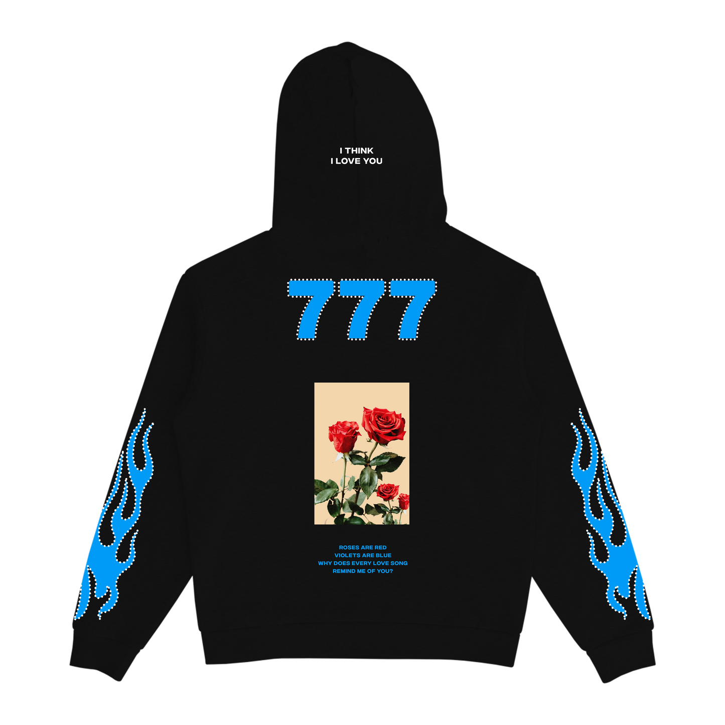 777 LOVE & LUCK RHINESTONE HOODIE