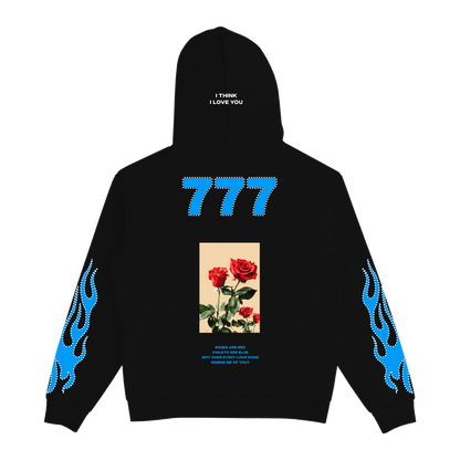 777 LOVE & LUCK RHINESTONE HOODIE