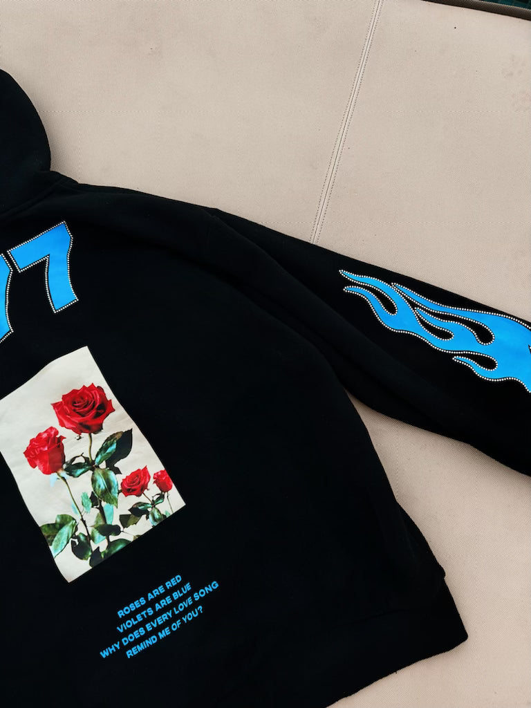 777 LOVE & LUCK RHINESTONE HOODIE